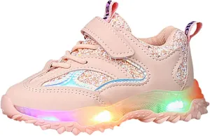Toddler Boys Girls Sneakers Kids Light Up Shoes Flashing Non Slip Soft Lightweight Kids Sports Shoes Hiking Shoes