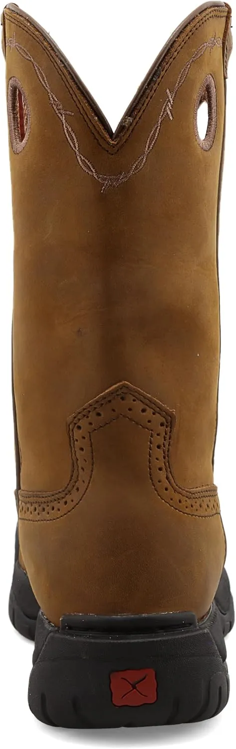 Twisted X Mens Work Boot - K Toe All-Around Boots Designed with Air-Mesh Lining, Compression- EVA Midsole, Rubber Outsole, and Full-Grain Oiled Leather Vamp and 11 Shaft