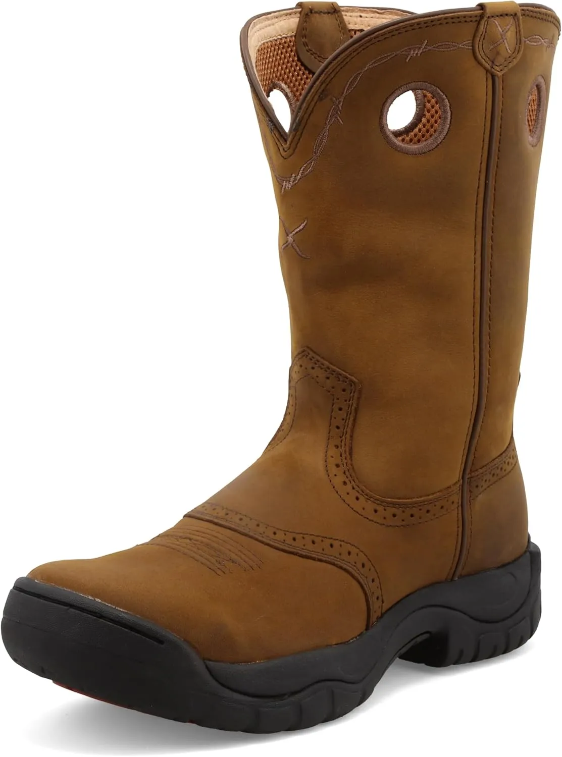 Twisted X Mens Work Boot - K Toe All-Around Boots Designed with Air-Mesh Lining, Compression- EVA Midsole, Rubber Outsole, and Full-Grain Oiled Leather Vamp and 11 Shaft