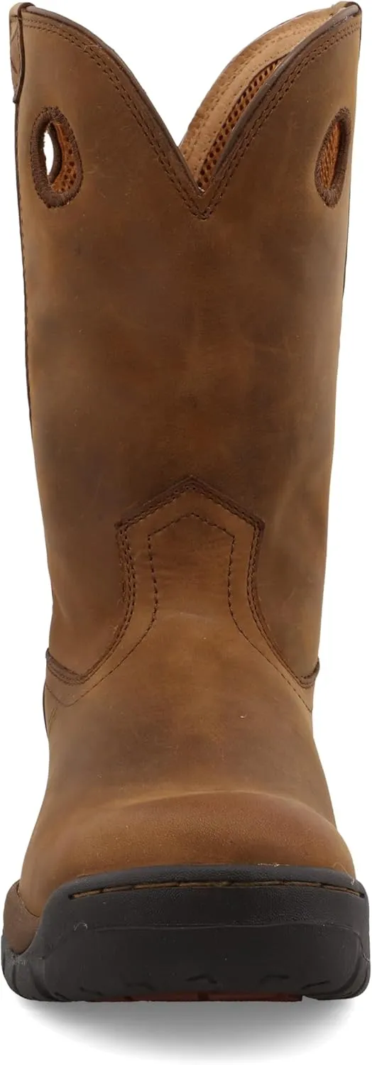 Twisted X Mens Work Boot - K Toe All-Around Boots Designed with Air-Mesh Lining, Compression- EVA Midsole, Rubber Outsole, and Full-Grain Oiled Leather Vamp and 11 Shaft