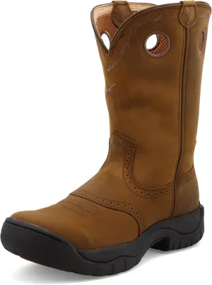 Twisted X Mens Work Boot - K Toe All-Around Boots Designed with Air-Mesh Lining, Compression- EVA Midsole, Rubber Outsole, and Full-Grain Oiled Leather Vamp and 11 Shaft