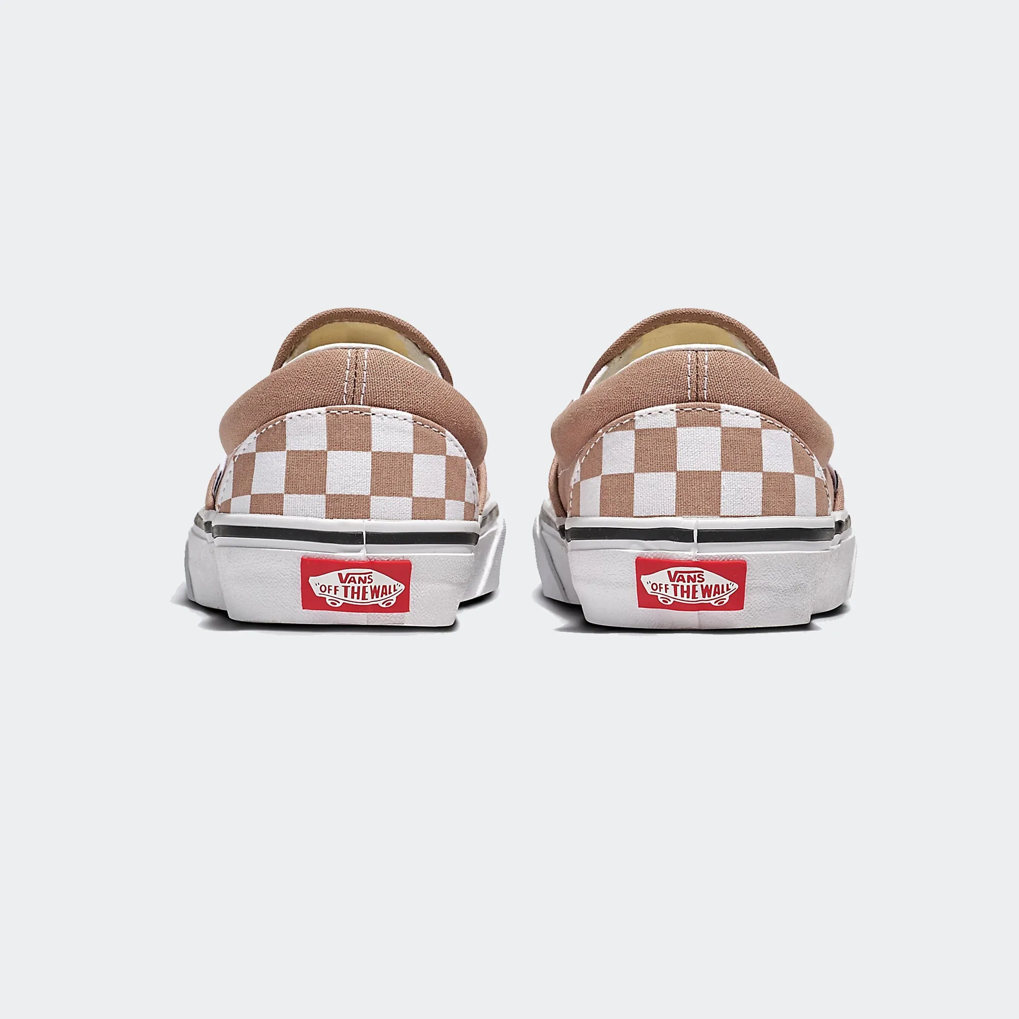 Unisex Vans Classic Slip-On Checkerboard Shoes Warm Taupe Brown