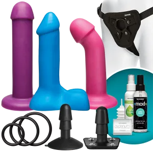 Vac U Lock Dual Density Silicone TruSkyn Colors Set Strap On Harnesses & Kits