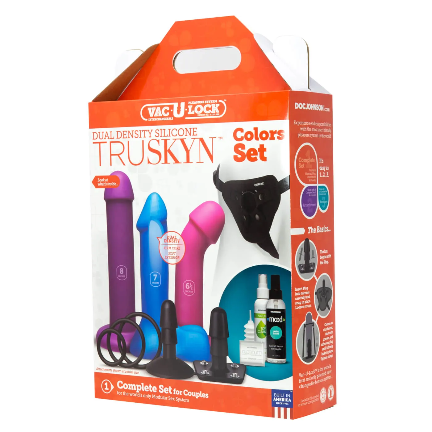 Vac U Lock Dual Density Silicone TruSkyn Colors Set Strap On Harnesses & Kits