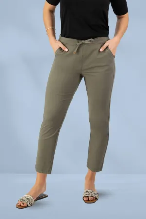 Vassalli 7/8 Elastic Waist Pants Army