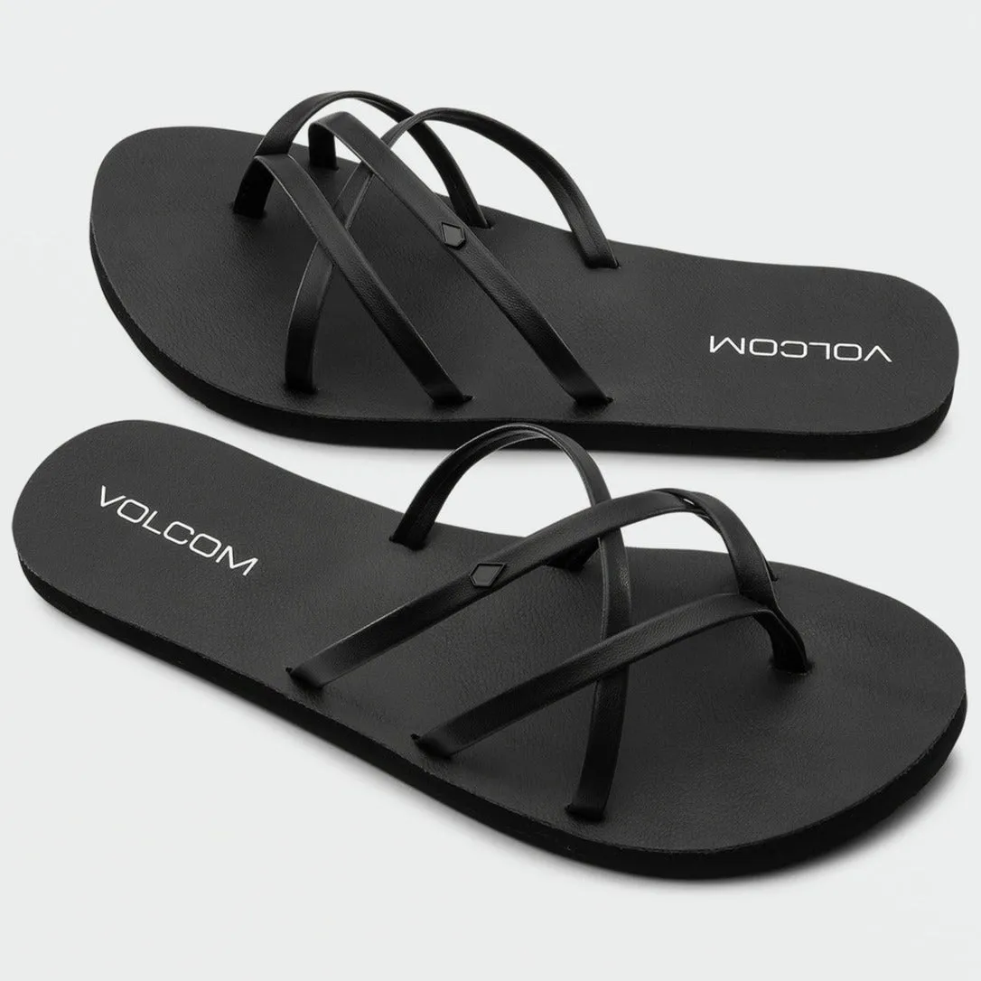 Volcom "New School II" Women's Sandals - Blackout