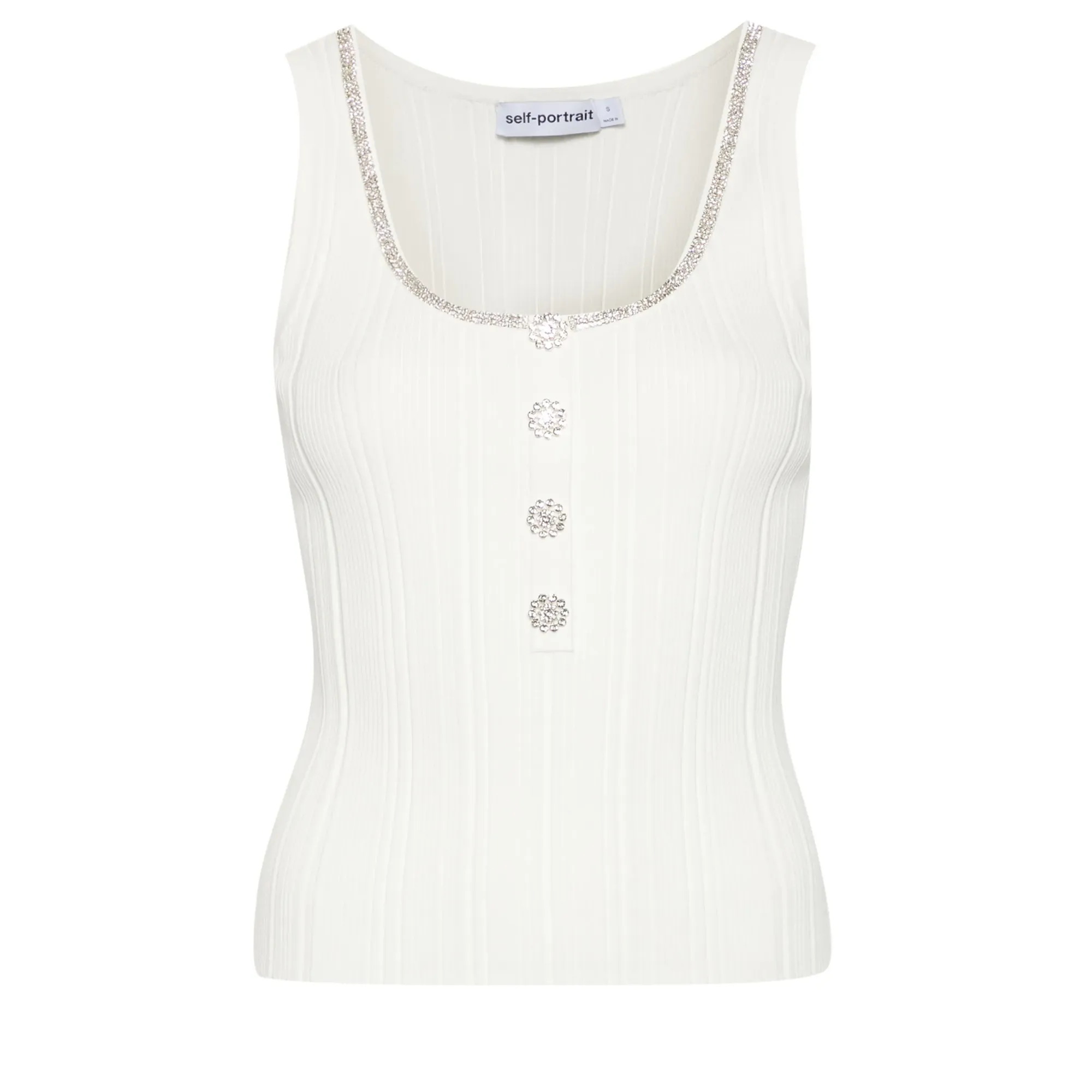 White Ribbed Knit Top