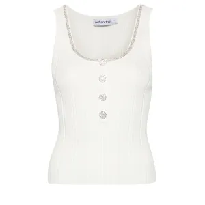 White Ribbed Knit Top