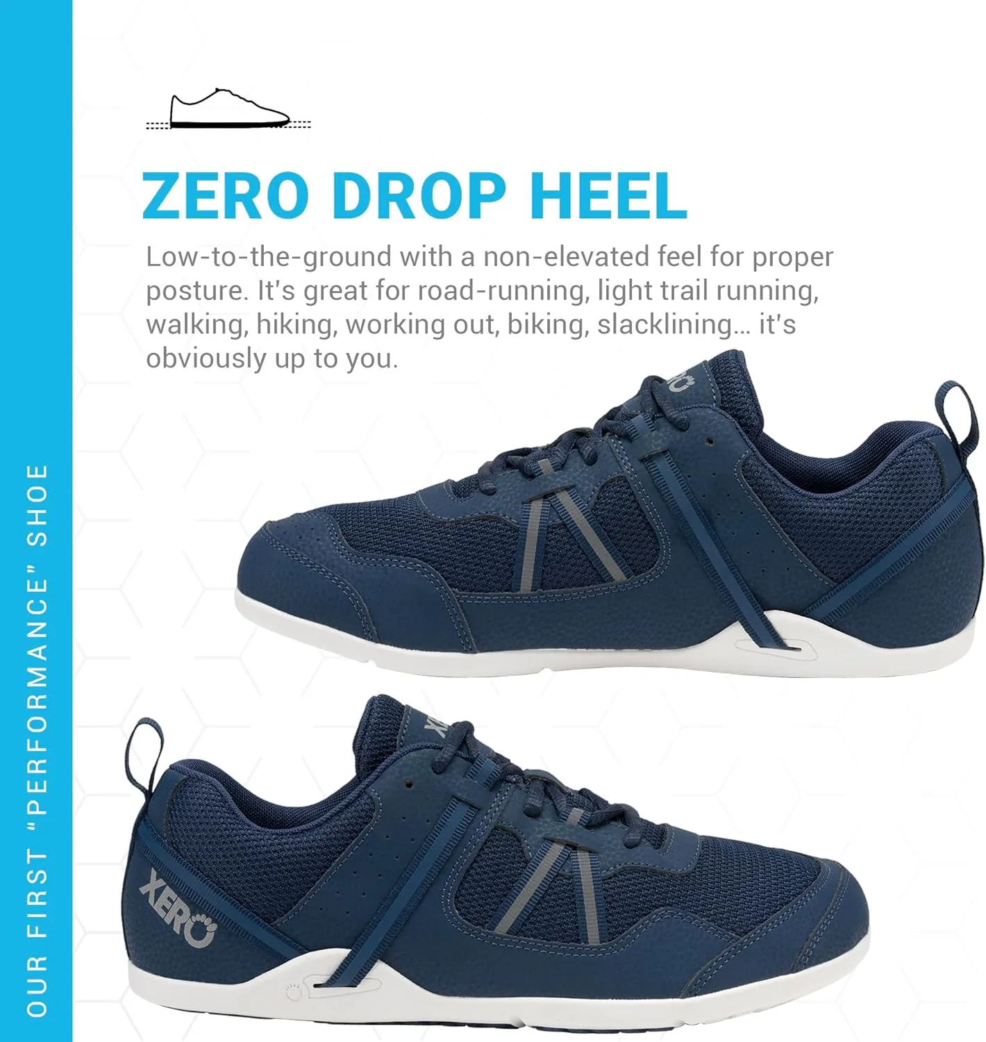 Xero Shoes Mens Prio Barefoot Athletic Sneaker