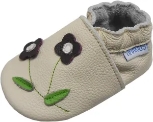 YIHAKIDS Baby Leather Shoes Soft Sole First Walking Moccasins Infants Toddler Boys Girls Crawling Slippers Slip-on Shoes with Elastic Ankle